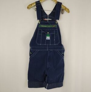 Modern Liberty Blue Denim Overall Shortalls Size 32 30 Workwear Chic Casual